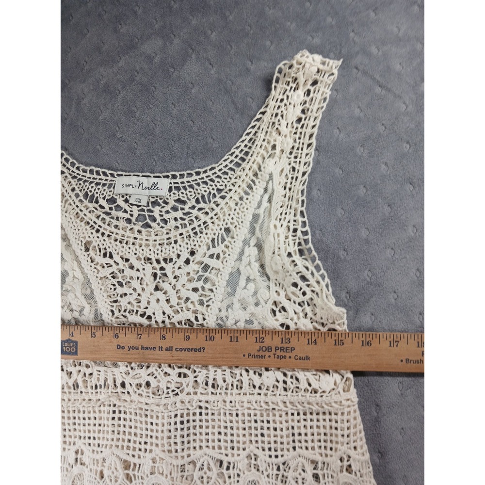 Simply Noelle - Layered Open Knit Lace Top S/M. WesternFestival. Fairy Core Boho - Picture 5 of 7